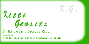 kitti geosits business card